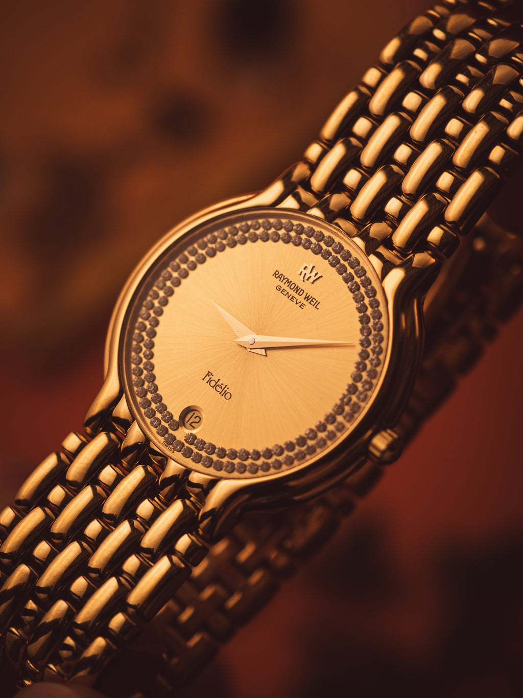No. 126 1980s Raymond Weil Fidelio 18ct Plated
