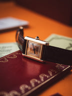 No. 129 Cartier Tank Vermeil Manual Wind 'Trinity' Dial