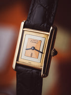 No. 129 Cartier Tank Vermeil Manual Wind 'Trinity' Dial