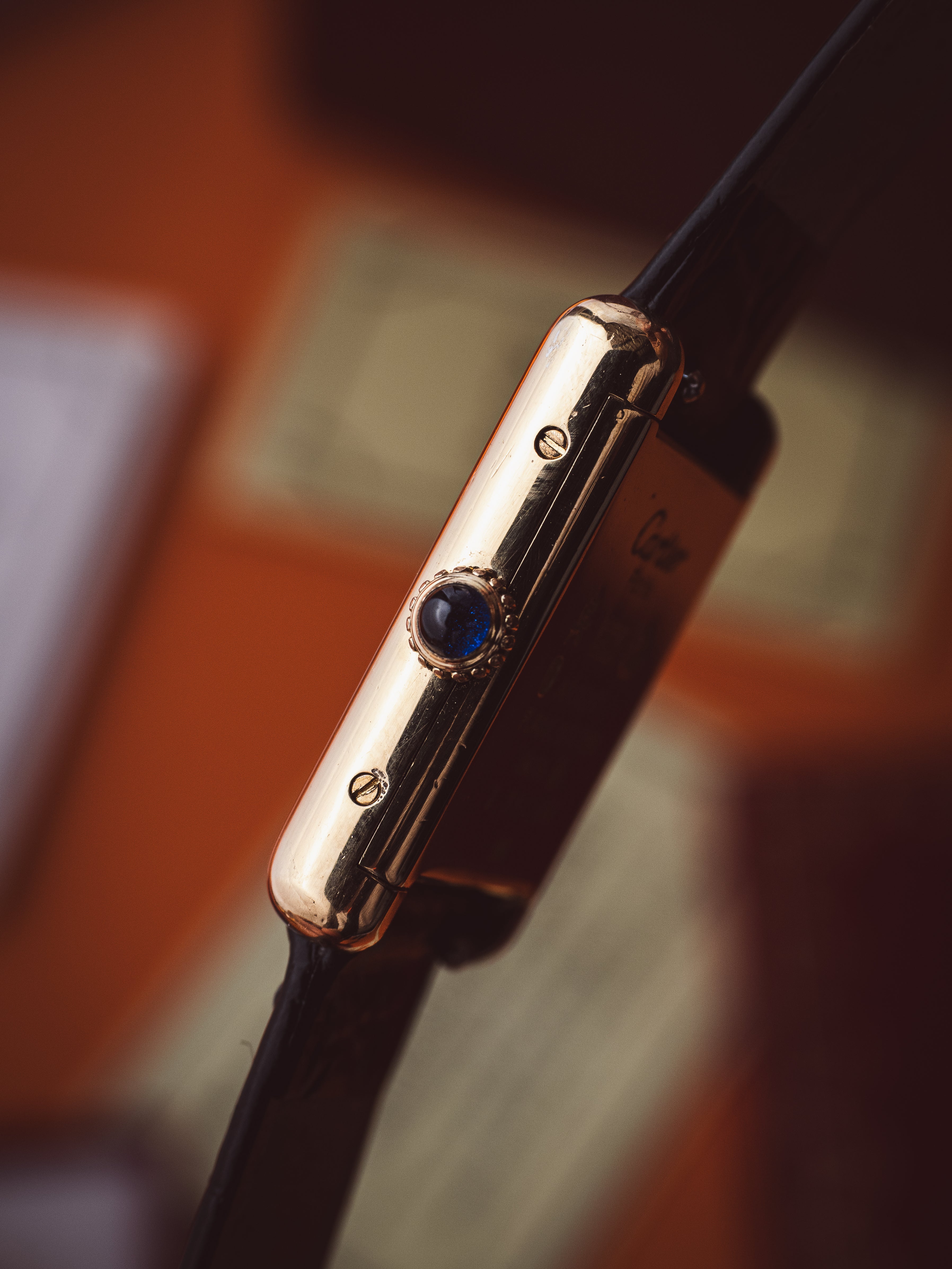 No. 129 Cartier Tank Vermeil Manual Wind 'Trinity' Dial