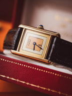 No. 129 Cartier Tank Vermeil Manual Wind 'Trinity' Dial